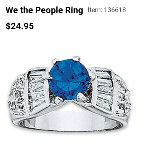 🖤4 for $25 Bundle Sale Sapphire CZ Size 6 Silverstone Ring - Picture 8 of 8